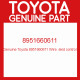 Genuine Toyota 8951660611 Wire  skid control